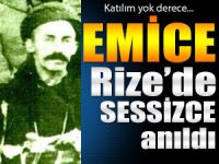 Emice ölümünün 87. yıl dönümünde Rize’de anıldı