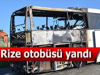 İSTANBUL-RİZE SEFERİNİ YAPAN OTOBÜS YANDI