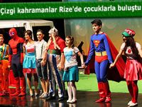 Çizgi Kahramanlar Rize'de Çocuklarla Buluştu