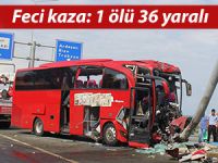 RİZE'DE FECİ KAZA: 1 ÖLÜ 36 YARALI!