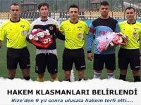 HAKEM KLASMANLARI BELİRLENDİ