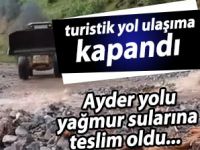 Rize'den şiddetli yağışlar hayatı olumsuz etkiledi