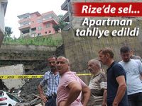 Rize'de sağanak yağışlar etkili oldu