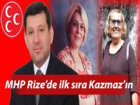 MHP RİZE'DE İLK SIRA YİNE KAZMAZ'IN