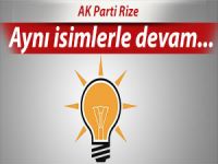 AK PARTİ RİZE'DE AYNEN DEVAM