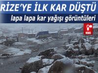 RİZE'DEN LAPA LAPA KAR YAĞIŞI GÖRÜNTÜLERİ