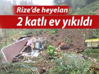 RİZE’DE ŞİDDETLİ YAĞIŞ HASARA YOL AÇTI