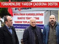 TÜRKMENLERE YARDIM ÇADIRINA DESTEK