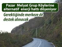 Pazar  Melyat Grup Köylerine alternatif  enerji hattı