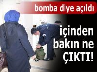 BOMBA SANILAN ÇANTADAN MANDALİNA ÇIKTI