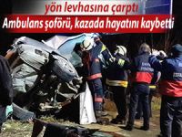 Ambulans şoförü, kazada hayatını kaybetti