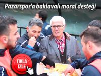 Pazarspor'a baklavalı moral desteği