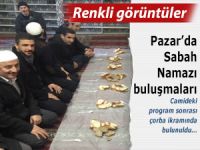 Pazar Merkez Camii'nde renkli görüntüler