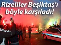 BEŞİKTAŞ RİZE'DE COŞKUYLA KARŞILANDI