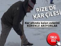 Kar altında kalan evlerini kürekle kazarak arıyorlar!