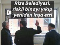 Rize Belediyesi, riskli binayı yıkıp yeniden inşa etti