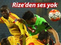 RİZE'DEN GOL SESİ ÇIKMADI