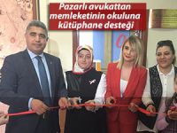 Pazarlı avukattan memleketinin okuluna kütüphane desteği