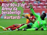 Rizespor Arena'da 90+3'de beraberliği kurtardı