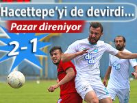 Pazarspor Hacettepe'yi de devirdi, umudunu devam ettirdi