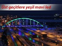 Rize'de üst geçitler yeşil mavi oluyor