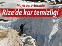 Mayıs ayında Rize'de kar temizleme çalışması