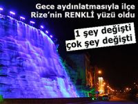 Gece aydınlatmasıyla ilçe Rize'nin RENKLİ yüzü oldu