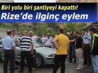 RİZE'DE İLGİNÇ EYLEM!