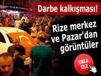 Darbe girişimine karşı Rize’de halk sokağa döküldü