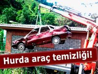 Rize Belediyesi’nden hurda araç temizliği