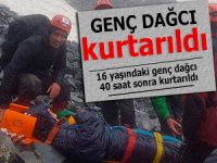 Yaralı genç dağcı kurtarıldı