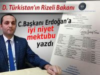 Rizeli Bakan'dan Erdoğan'a iyi niyet mektubu