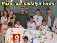 Pazarlı tekvandocu ve güreşçiler madalyalarını aldı