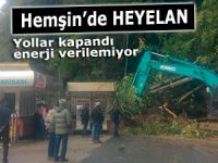 Hemşin’de ulaşım durdu, enerji kesildi!