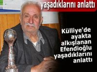 Külliye'de ayakta alkışlanan Efendioğlu yaşadıklarını anlattı