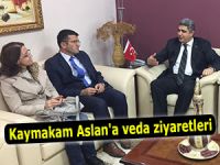 Kaymakam Aslan'a veda ziyaretleri