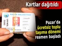 Pazar'da ücretsiz toplu taşıma dönemi resmen başladı