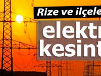 RİZE VE İLÇELERİNDE ELEKTRİK KESİNTİSİ