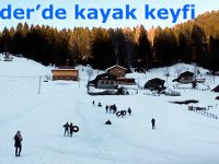 Ayder’de şambrel ile kayak keyfi