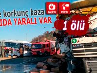 Rize'de çay yüklü TIR yolcu midibüsü ile çarpıştı