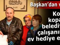 BAŞKAN KASAP'TAN KOLU KOPAN HASTAYA HEDİYE EV