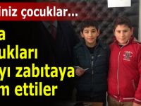 Yolda buldukları parayı zabıtaya teslim ettiler