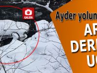 Ayder yolunda araç dereye uçtu