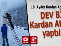 Ayder'de dev bir Kardan Atatürk yaptılar