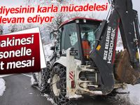 Rize Belediyesinin karla mücadelesi aralıksız devam ediyor