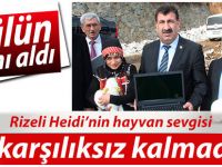 Rizeli Heidi’nin hayvan sevgisi karşılıksız kalmadı