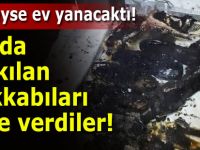 Kapıda bırakılan ayakkabıları ateşe verdiler