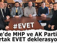 Rize'de MHP ve AK Parti'den ortak EVET deklerasyonu