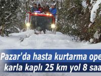 Pazar'da hasta kurtarma operasyonu