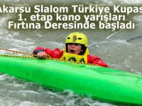 Akarsu Slalom Türkiye Kupası 1. etap kano yarışları Rize'de başladı